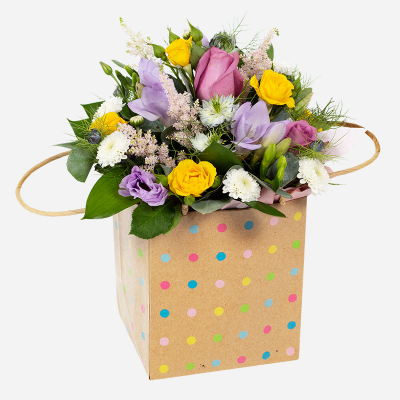 Hunky-Dory - A funky hand tied bouquet of cheeky blooms, stylish and classy made to impress.