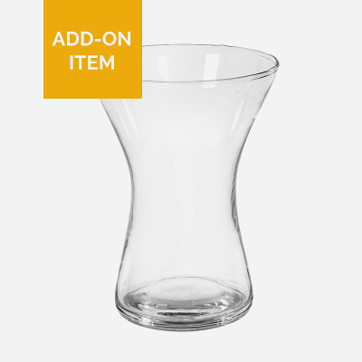 Glass Vase - A welcomed addition to any flower delivery, add an elegant glass vase to your order and leave a lasting impression. (Design may vary)
